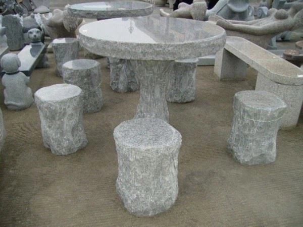 China Green Stone Table And Bench