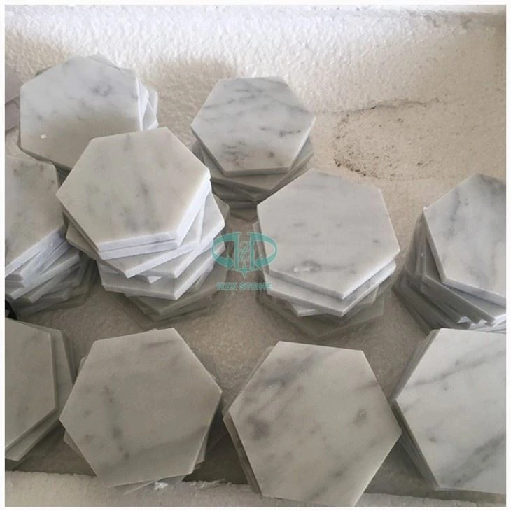 Marble Hexagon Coasters