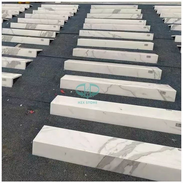 Calacatta White Marble Stair Steps