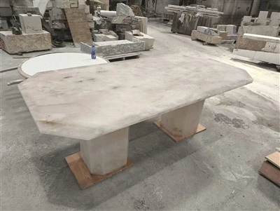 Επιτραπέζια τραπέζια εστιατορίου Crystal Pink Quartzite